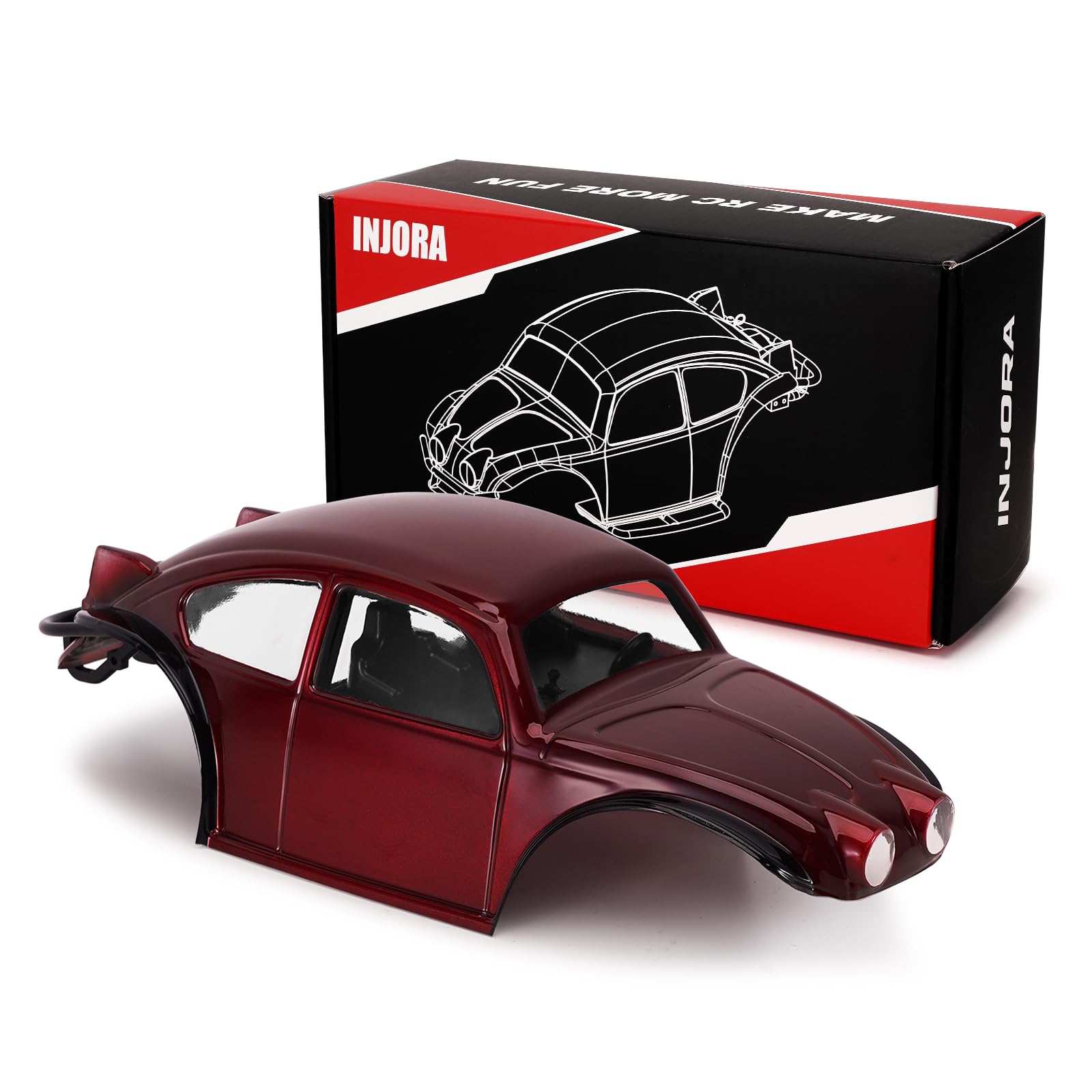 INJORA BUG18 Body with Interior for 1/18 TRX4M Universal LCG Chassis