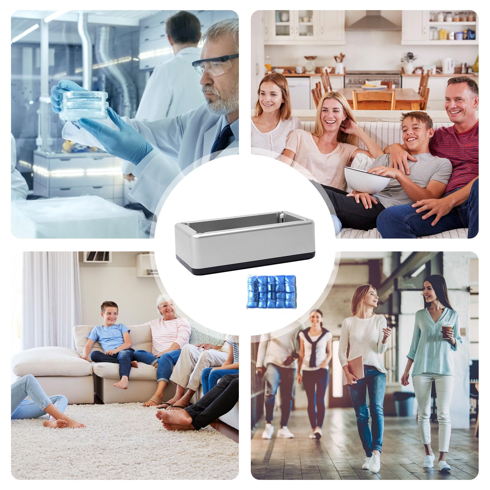 Dispensador automático de cubrezapatos, portátil y Reutilizable.