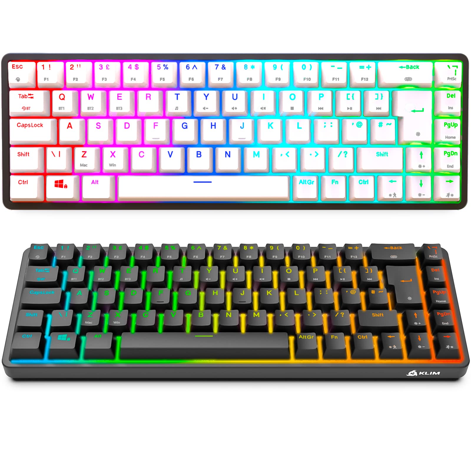 KLIM Shift Wireless 60 Keyboard + hotswap mechanical keyboard, RGB