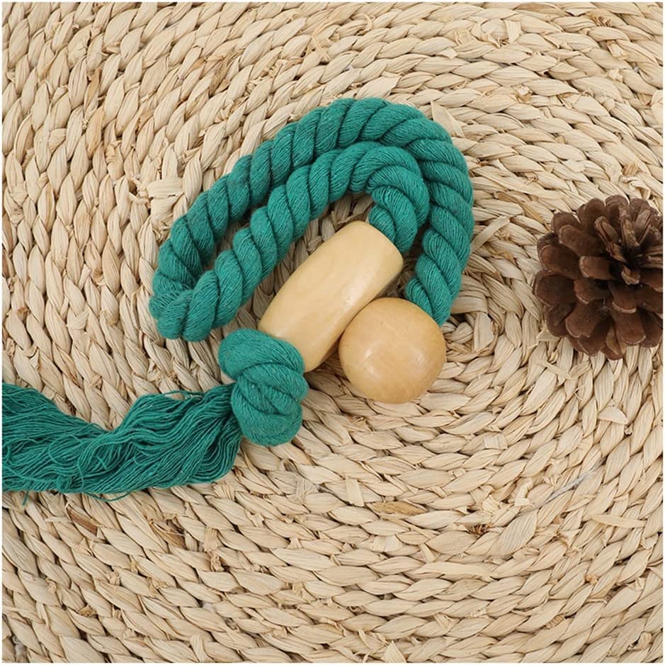 Alzapaños magnéticos de cortina verde para salones luminosos y dormitorios de estilo natural