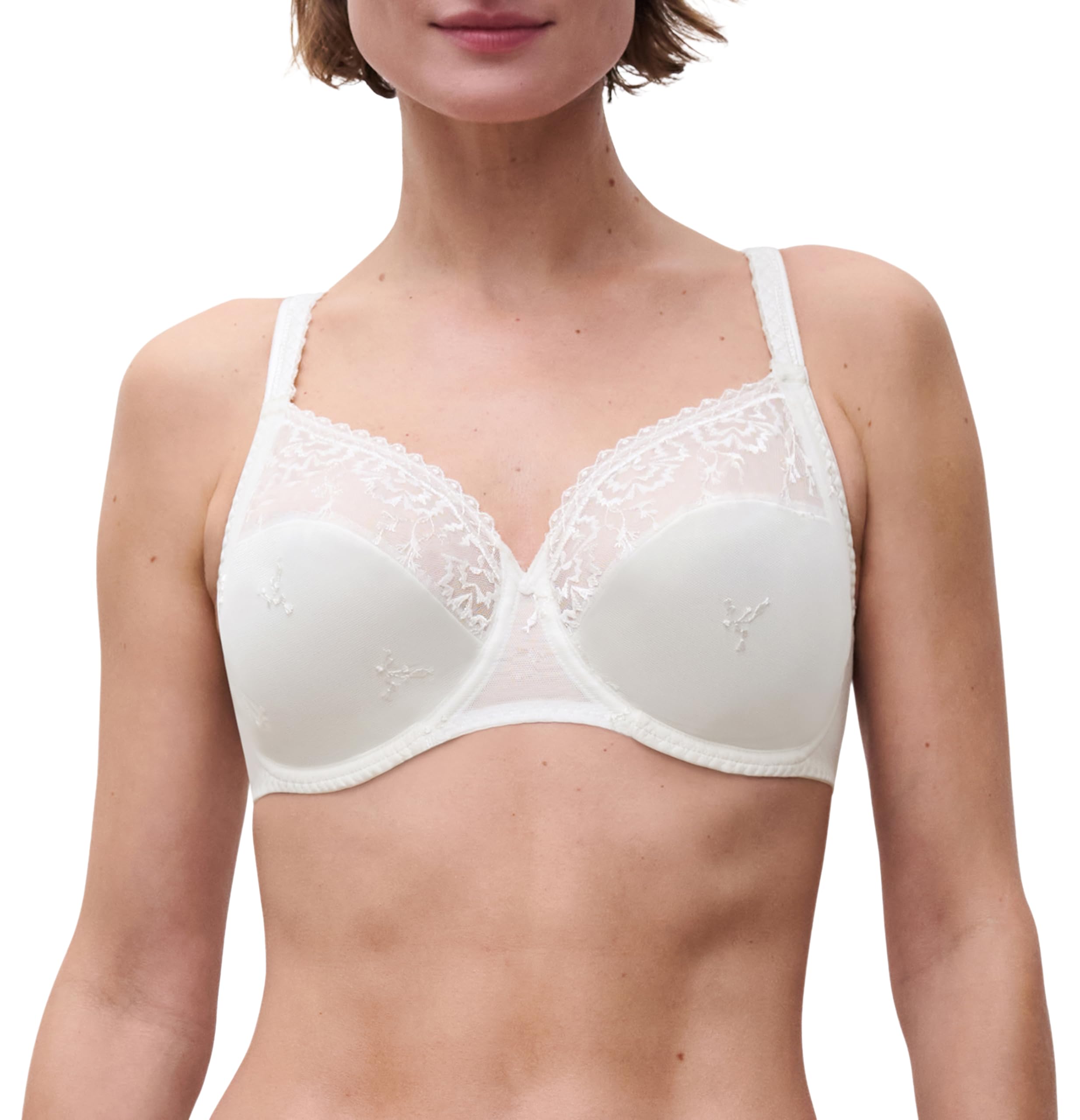 Chantelle Women's, EVERY CURVE, Very covering underwired bra, Women's lingerie, Milk, 32D