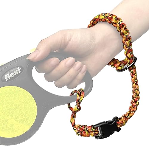 Miniatura 8 de Correa de muñeca ajustable manos libres para correa de perro, correa de seguridad para correas retráctiles para perros, negro Negro