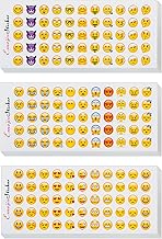 Oykrueats 24 Sheets Colorful Emoji Stickers 1cm Round Cartoon Emoji Stickers for Notebook DIY Memes