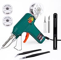 Larlarsa 80W Digital Soldering Gun Kit - Adjustable 180-520°C LED Display, Internal Heat, Auto Tin Feed for Electronics Repair DIY