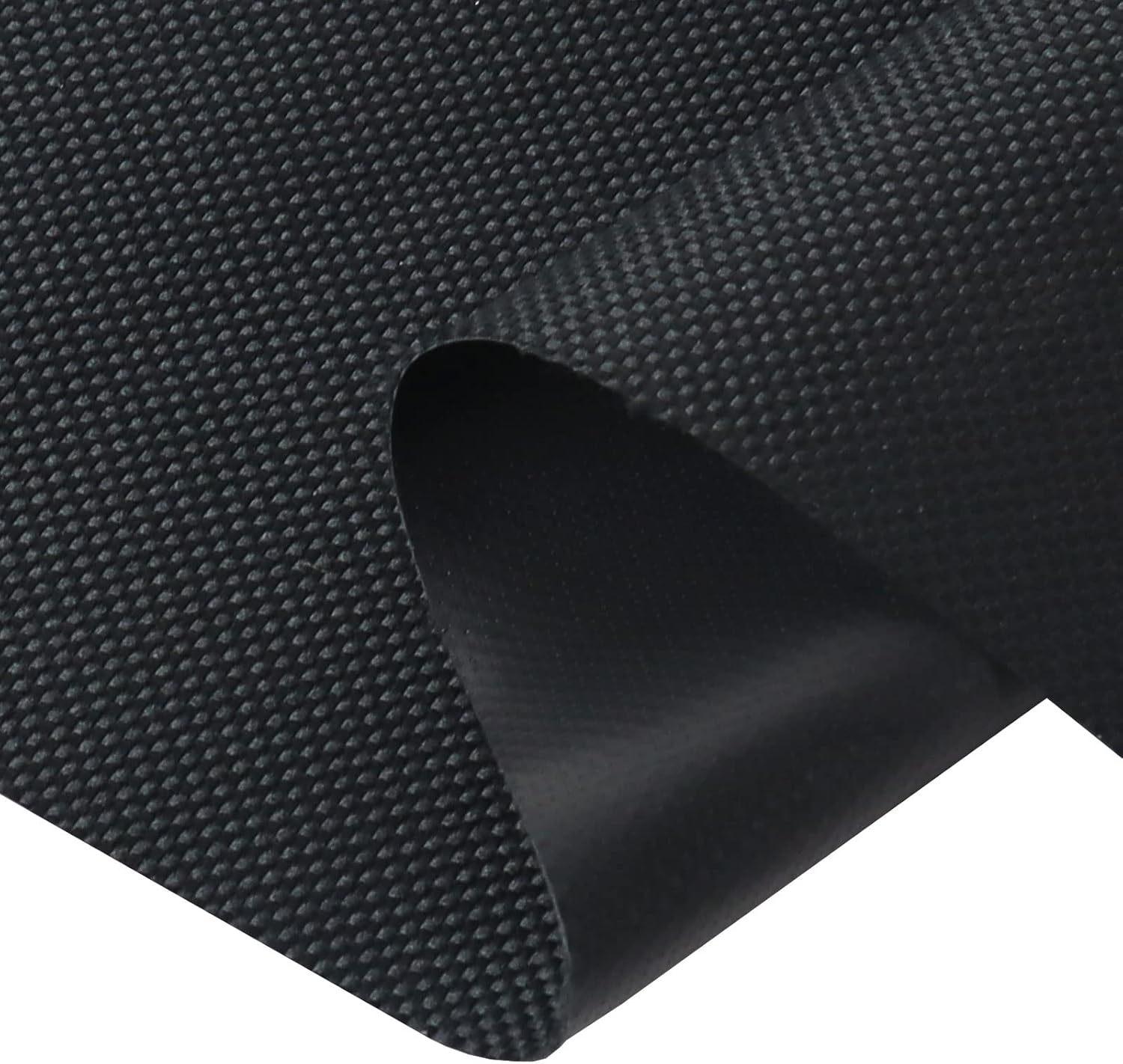 Thickened Waterproof Canvas Fabric for Outdoor/Indoor Project,Heavy Duty 1800 Denier Canvas Cordura Fabric Apply to Home Decor,Sunbrella,Awning, Marine,DIY,Craft,60" Wide,Sold by The Yard (Black)