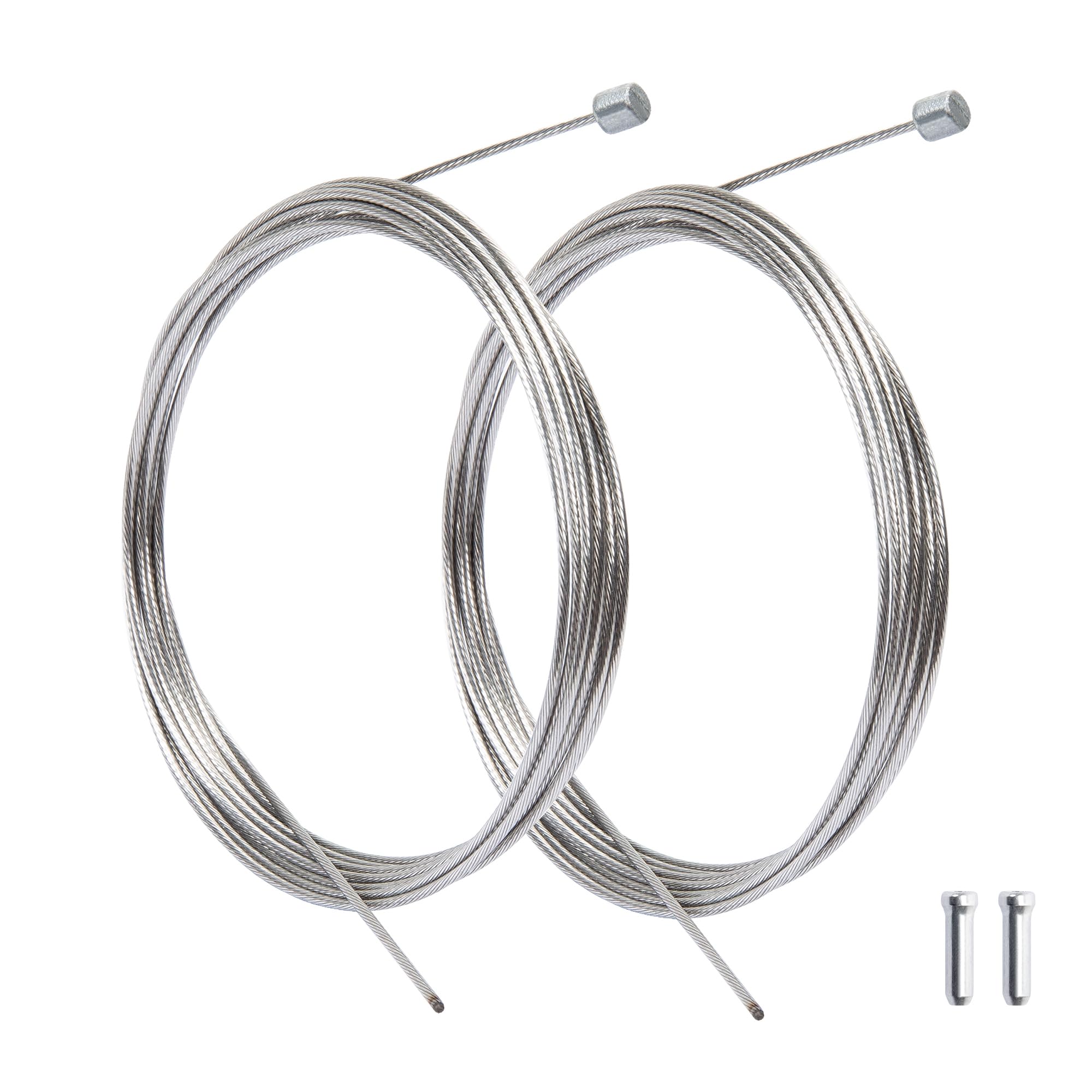 2er Pack Fahrrad Universal Schaltzug Präzisions-Schaltzugset Edelstahl Fahrradkabel (1,2mm x 2100mm) für Rennrad, MTB, Citybike