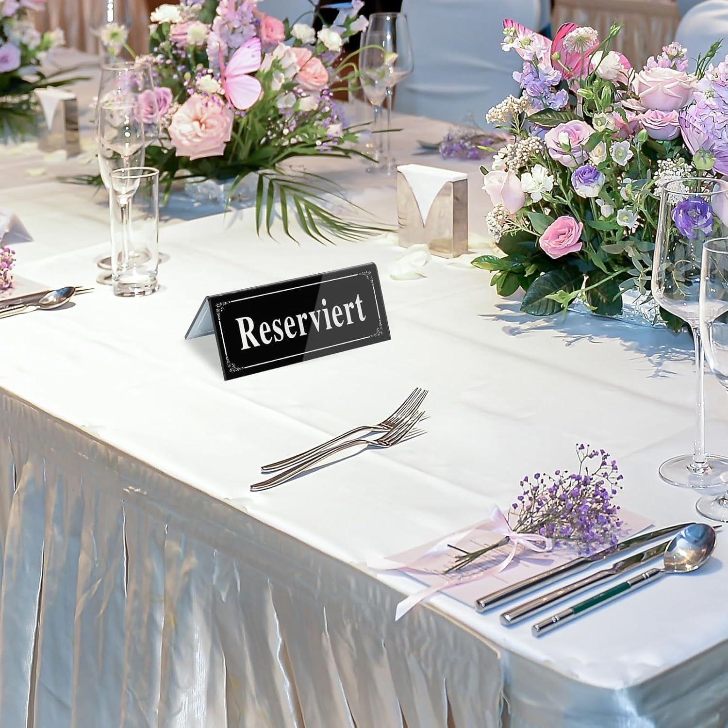 5 Stück Acryl Reserviert schilder Tischschild 12 * 6cm Reservierte Tischkarten Gastreservierung Tisch-Sitzschild Für Restaurant Hochzeit Sitzreservierung