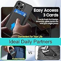 Vista 4 de Funda magnética para iPhone 12 Pro Max con cartera desmontable, compatible con MagSafe, soporte para tarjeta de crédito con funda protectora delgada