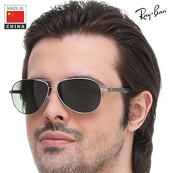 Ray-Ban RB8313 CARBON FIBRE Pilot Shaped Sunglasses for Men