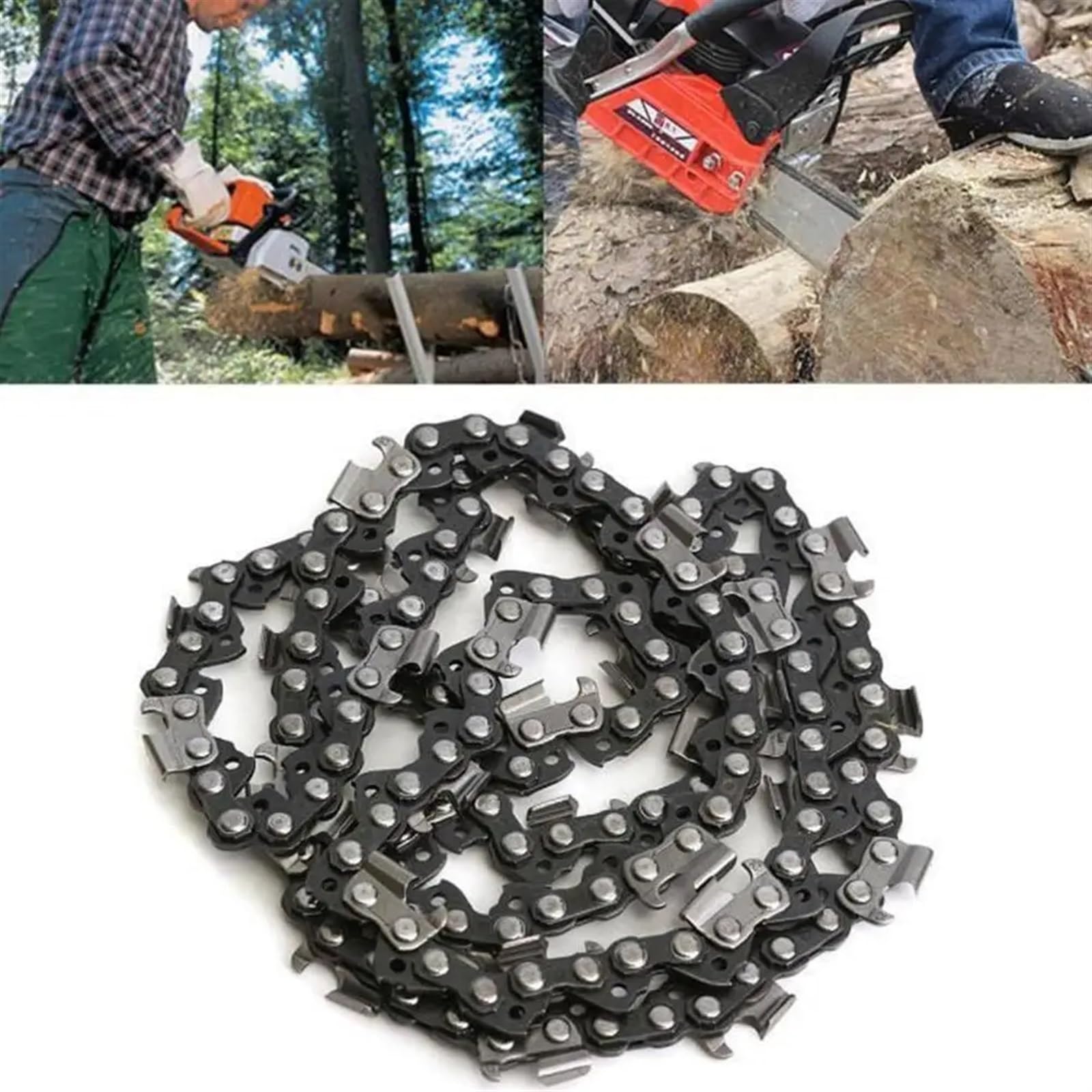 Cadena de Motosierra de 16 Pulgadas, Cadena de Motosierra, Cadena 20 Pulgadas, Paso 325, Calibre 0,058, reemplazo Plata 76 DL