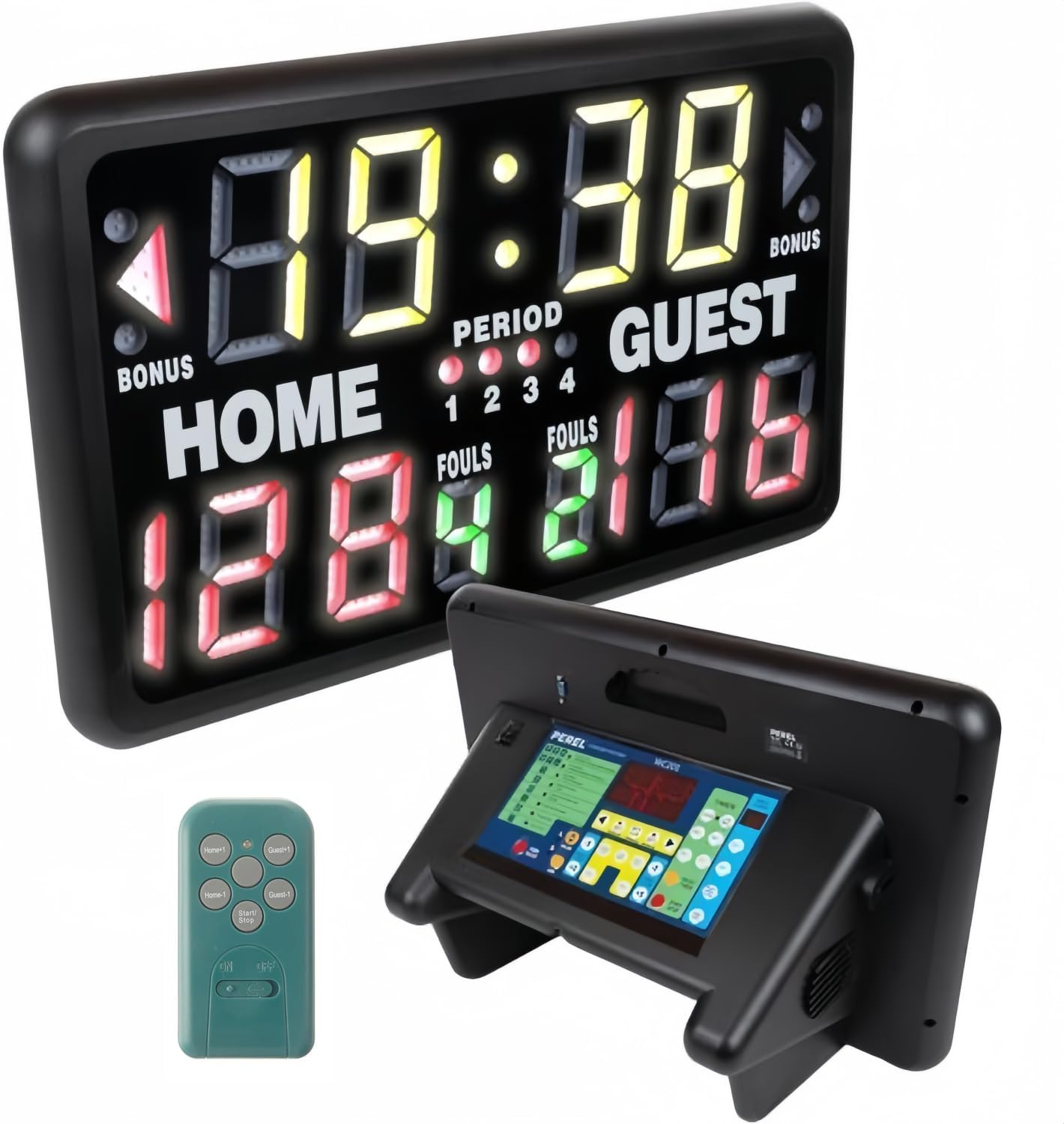 Multisport Indoor Tabletop Scoreboard with remote control, Black