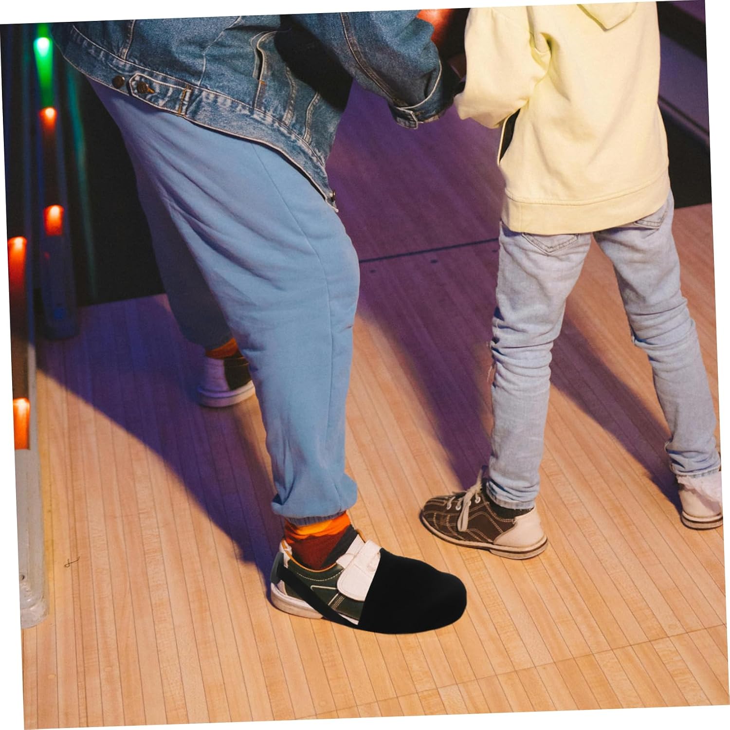 Kisangel 3pairs Wear-Resistant Bowling Shoe Cover Unisex Sliding Accessory for Enhanced Performance and Comfort Non- Design for Boys and Girls and Adults Compact and Practical for Bowling