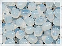 Vista 13 de Cuentas de vidrio checo de 50 piezas, 6 x 9 mm, en forma de lágrima, color rosa claro, Rosaline 70120