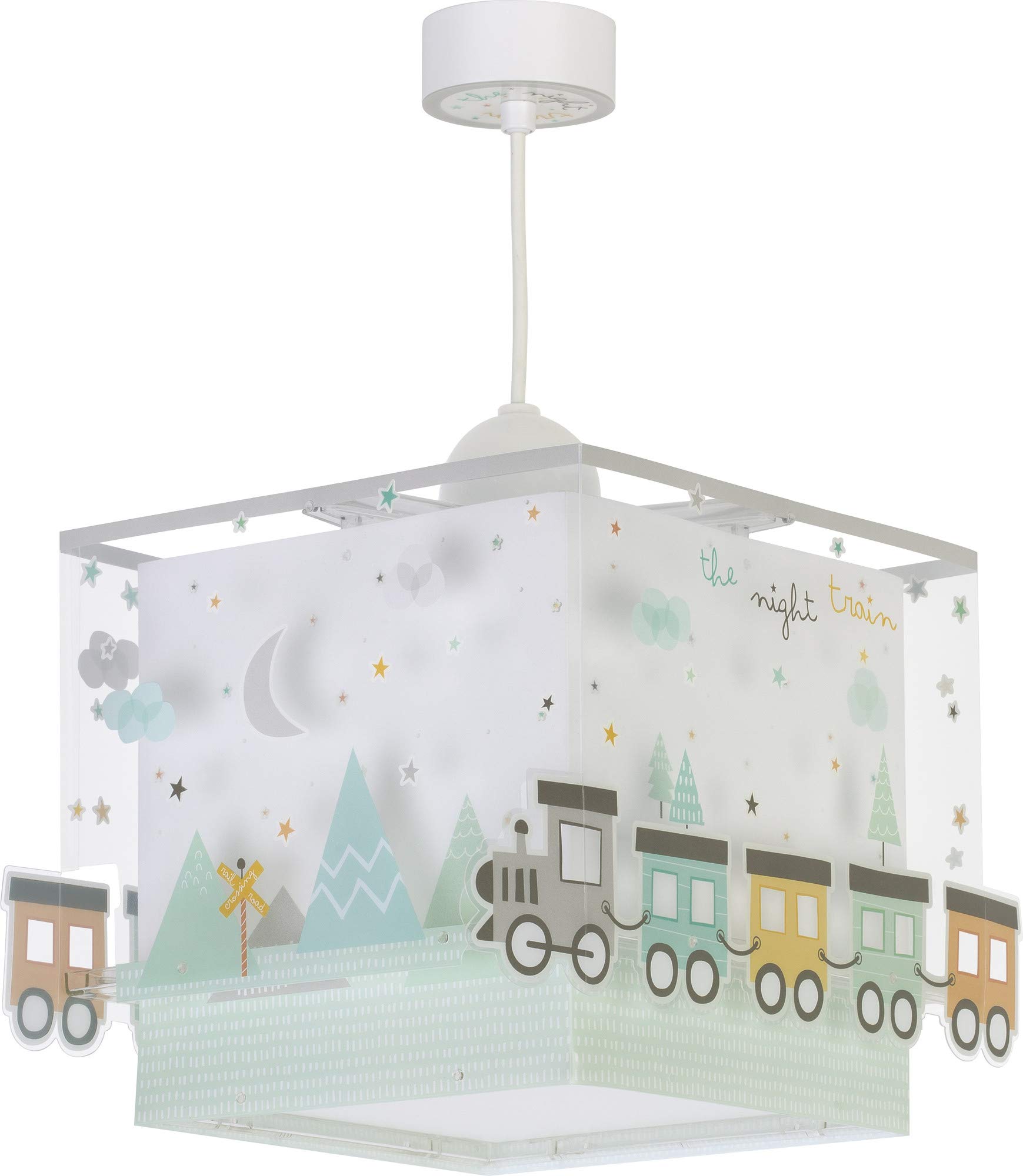Dalber - Lampada da soffitto E-27, Il treno notturno, Multicolore, 24 x 32 x 21.5