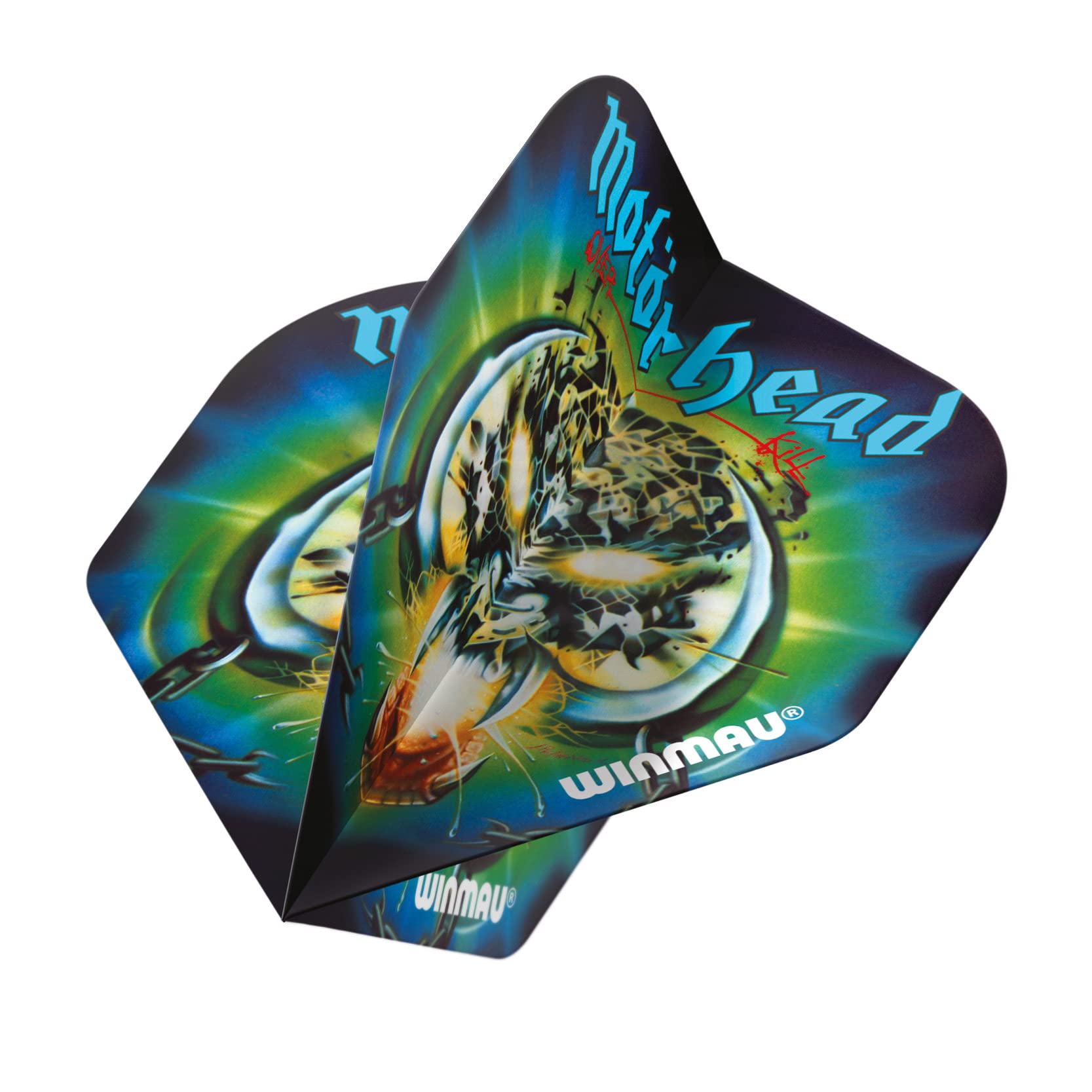 WINMAU Rock Legends Motorhead Lemmy - Voli Per Freccette Extra Spessi (3 Pezzi) - Polimetra 100 Micron - 25% Più Spessi E Resistenti - 4
