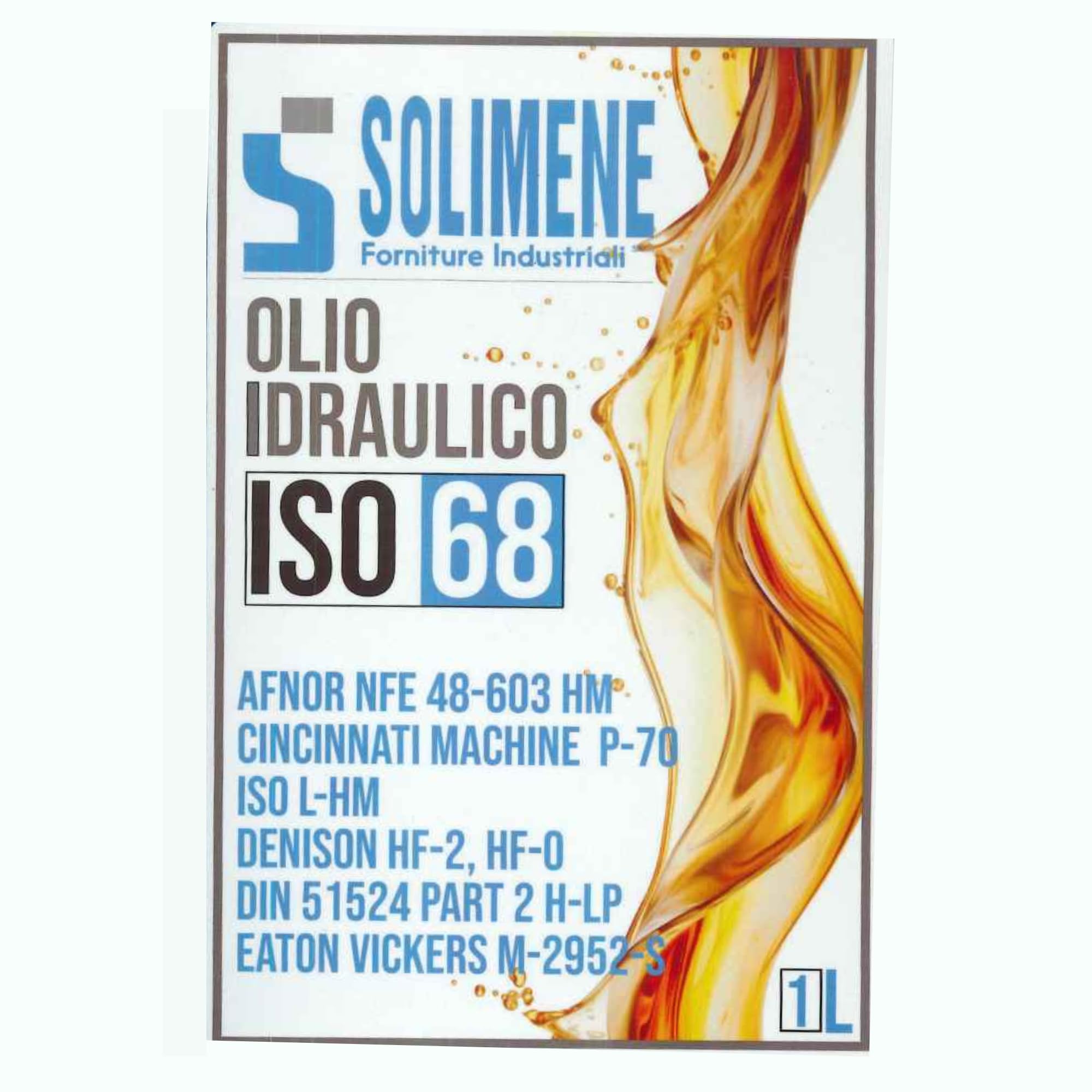 Huile hydraulique ISO VG 68 HLP 1L – Huile minérale hautes performances pour machines, presses, ascenseurs, fendeuses à bois – Haute pression, hautes températures, protection accrue contre l'usure