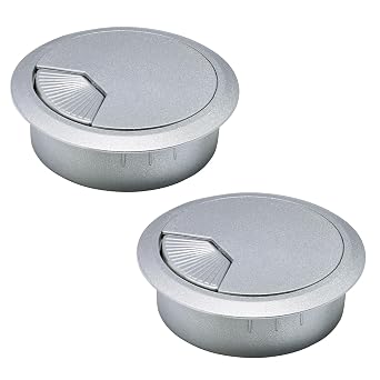 EASYEAH 2 Pcs Desk Grommet 2-1/16" / 53 mm, Desk Cord Hole Cover