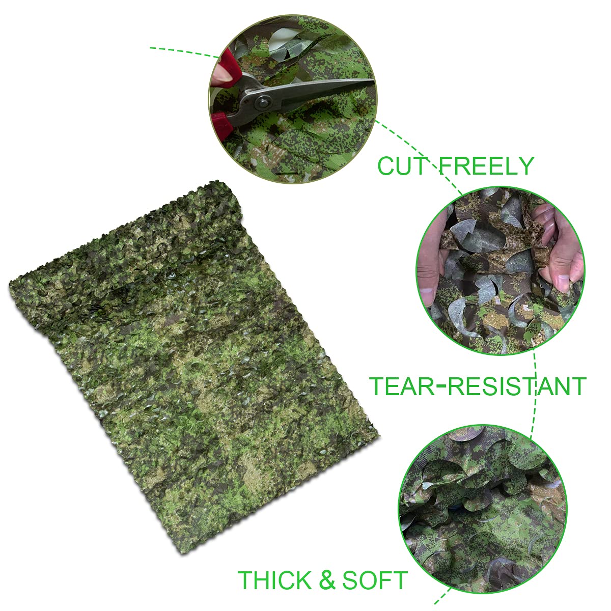 WINWAY Camo Netting Bulk Roll Sunshade Mesh Net For Hunting