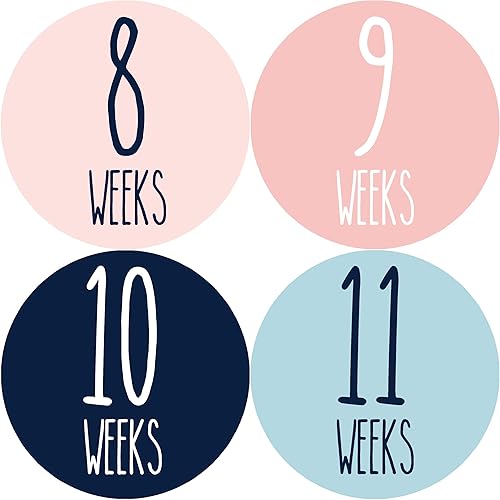 Calcomanías semanales de crecimiento del embarazo, de semana a semana, embarazada esperando fotos, recuerdo de maternidad, panza de bebé,