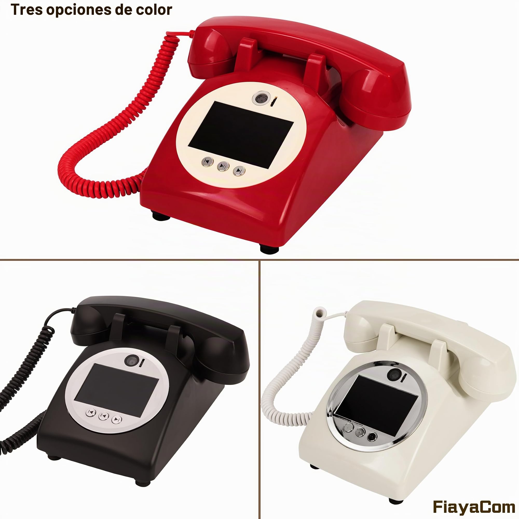 Teléfono Libro de Invitados de Video y Audio para Bodas,Conserva Tus Ocasiones Especiales, Ideal para Bodas, Despedida de Soltera, Cumpleaños, Graduaciones