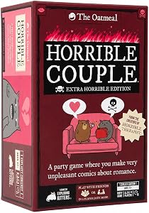 Horrible Couple – Extra Horrible Edition – Party Game for 2-8 Players, from The Creators of Horrible Therapist | A Fun Game Night with Friends, Funny Card Game for Adults On Date Night | Create darkly funny comics with questions, responses, and absur