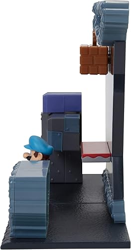 Miniatura 3 de Juego subterráneo SUPER MARIO con figura de acción Ice Mario incluye 2 piezas de entorno interactivas, verde