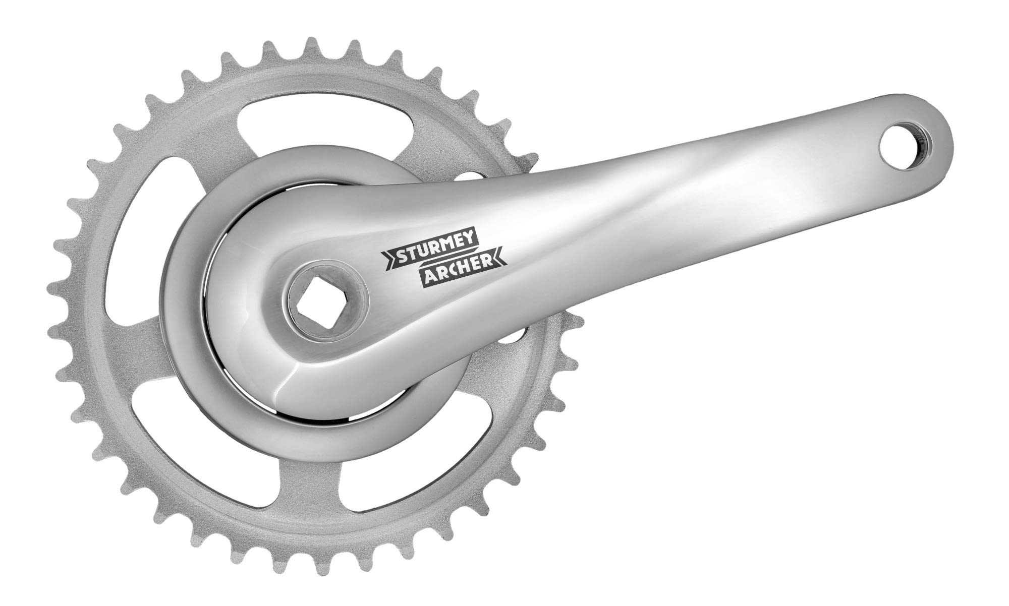 Manivelle Sturmey Archer FCS608 – 38T 170mm – Argent – Monovitesse