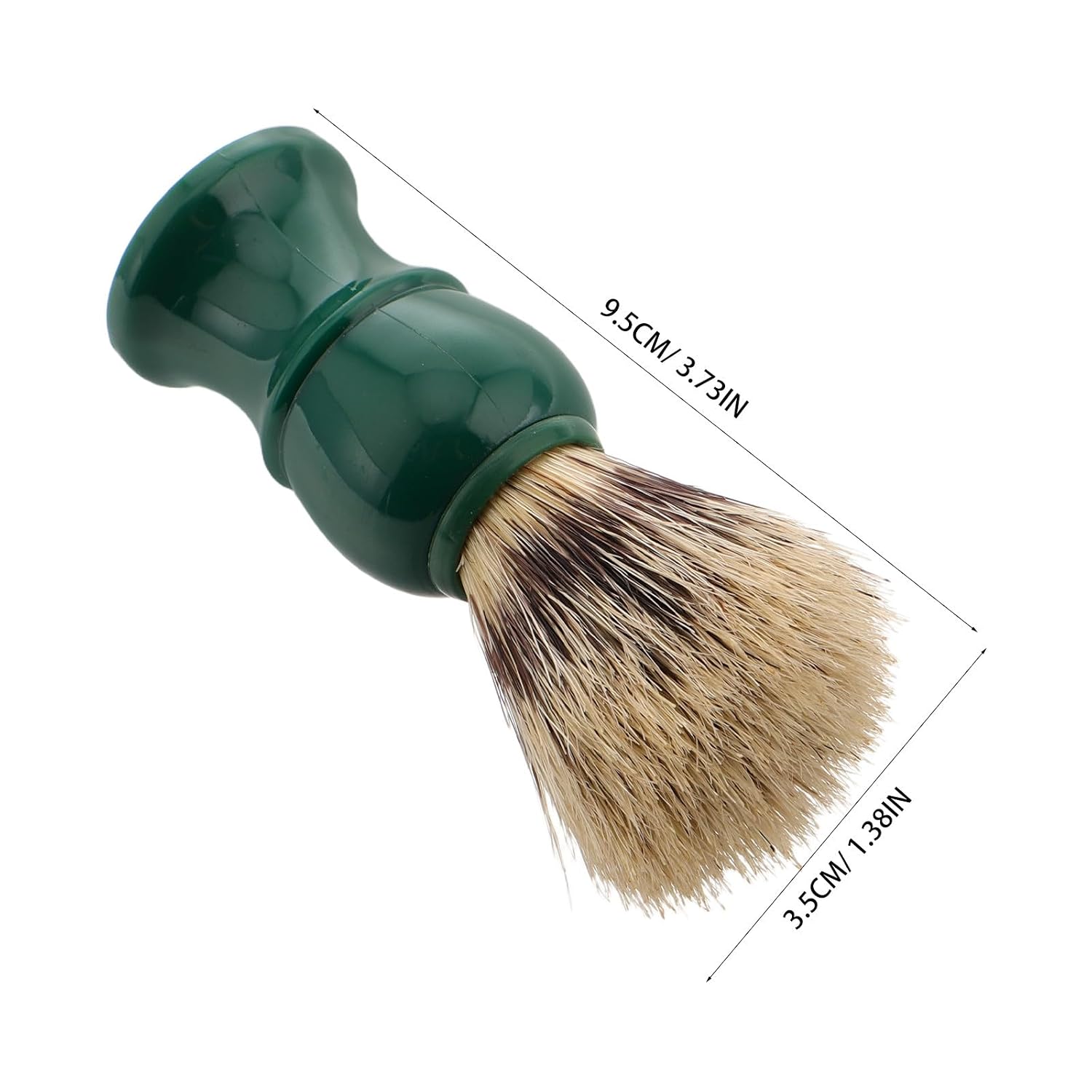 MERRYHAPY Men’s Shaving Brush and Mousse Brush for Beard and Mustache Grooming, Soft Bristle Facial Hairbrush for Daily and Travel Use, Green Handle