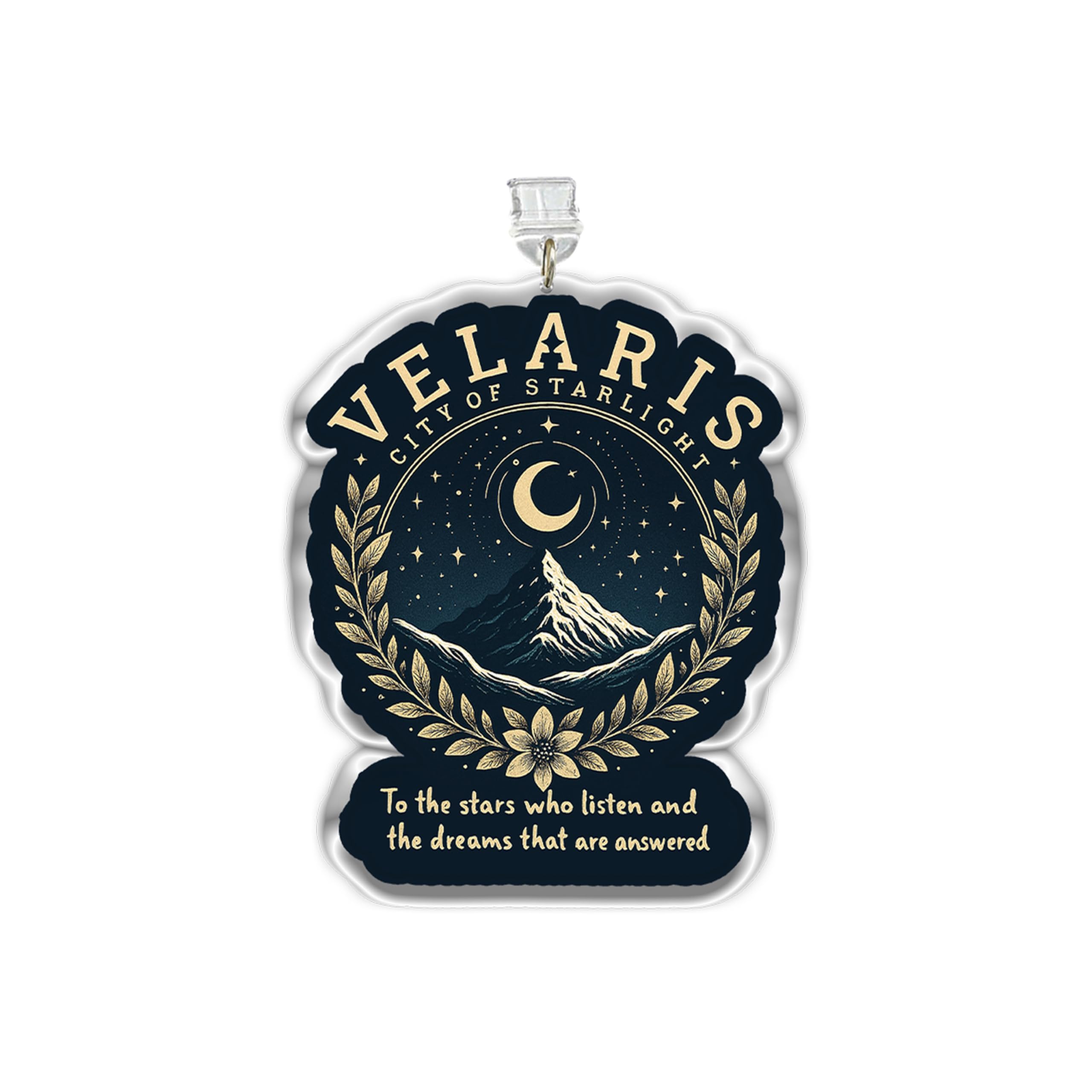 Velaris City of Starlight ACOTAR Breloque anti-poussière en acrylique de type C ou Lightning, accessoire Kindle, breloque lecteur fantaisie, cadeau pour les amateurs de livres