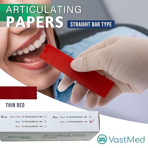 Miniatura 17 de 180 hojas de papel articulado de grado dental Papel articulado micron Bite y película de doble cara para ajustes oclusales e interproximales