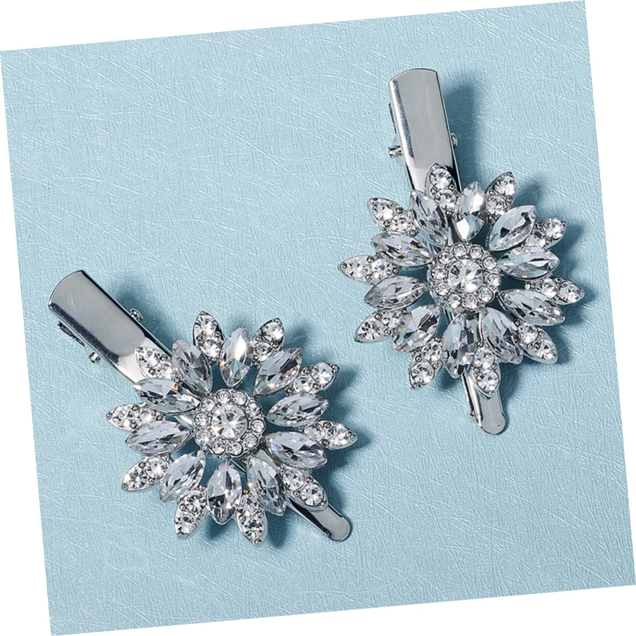 minkissy 8pezzi Fermagli Per Con Design Di Fiore Cristallo Clip Duckbill Decorativa Con Strass Per Cerimonie Eventi e Acconciature Eleganti Per Donne e Ragazze
