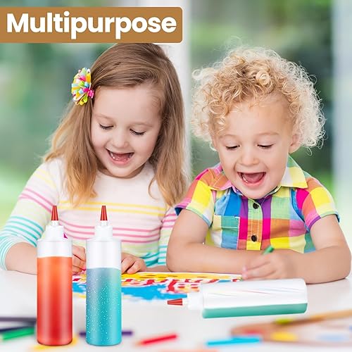 Miniatura 7 de Yaomiao Paquete de 30 botellas de plástico de 16 onzas para condimentos, salsas, botellas vacías a prueba de fugas, recipientes para chorros con