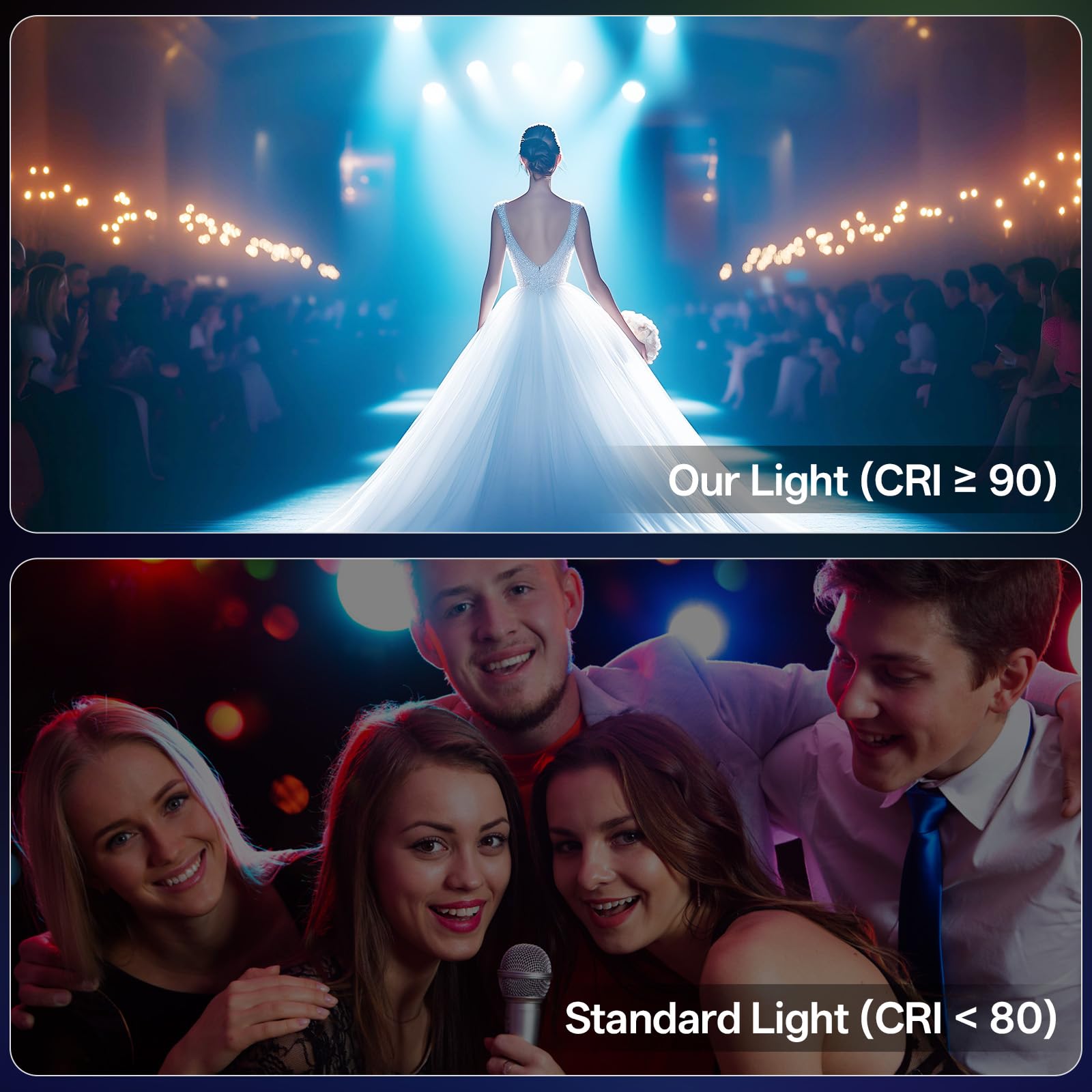2 PCS 280W LED Moving Head Discolicht Partylicht,RGBW Beam Scheinwerfer mit elektronischem Fokus,Wash Beam Vortex Kaleidoskop Effekte,DMX512 Bühnenlicht Strahl für Hochzeit DJ Bar Party