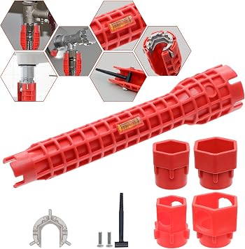 14 in 1 Socket Wrench, Tap Faucet Sink Installer, Multifunctional Wrench Kit, Basin Spanner Installation Tool, Plumbing Pipe Spanner for Toilet/Kitchen/Bathroom Sink Repair