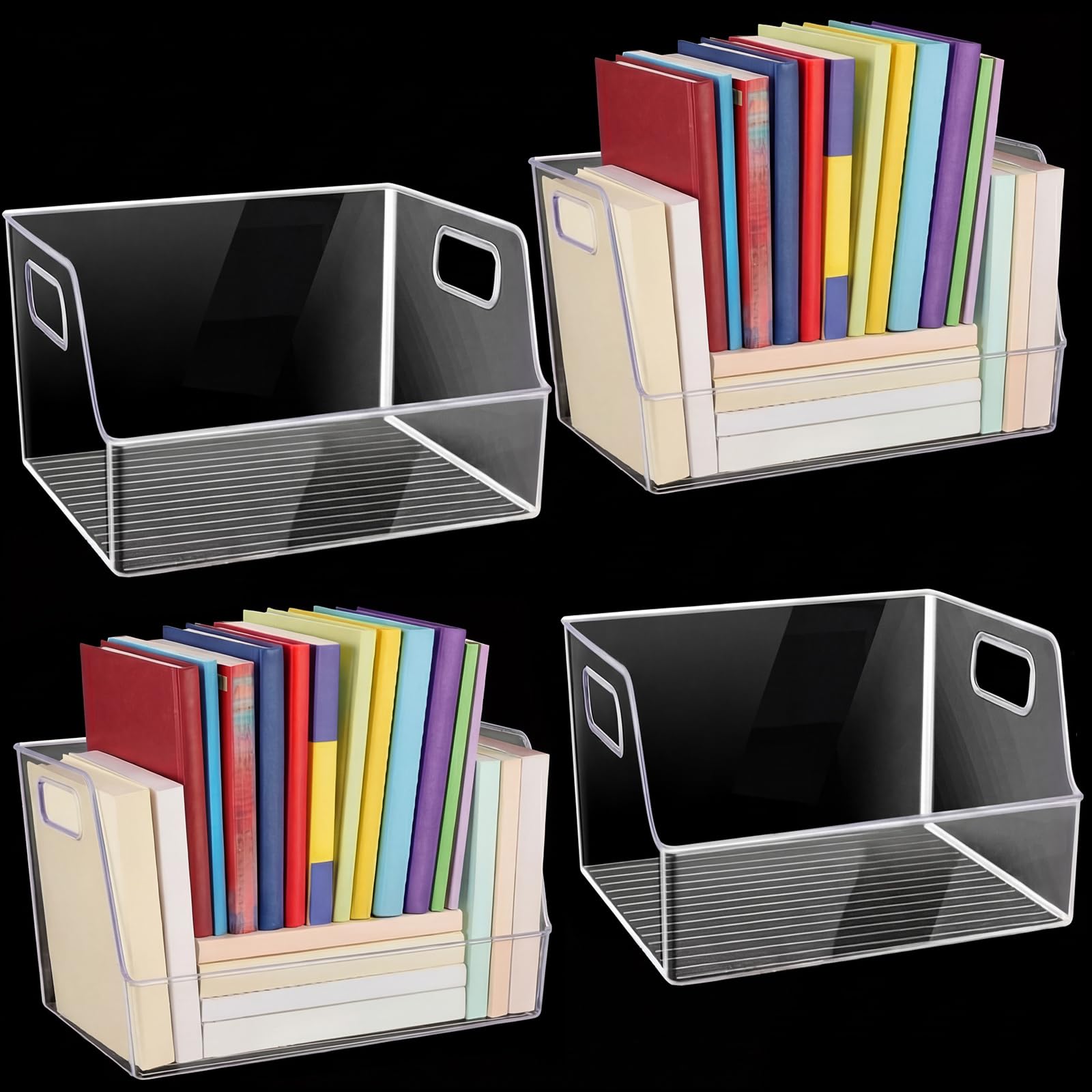 Amazon.com : Menkxi 4 Pcs Clear Large Storage Book Display Case 13