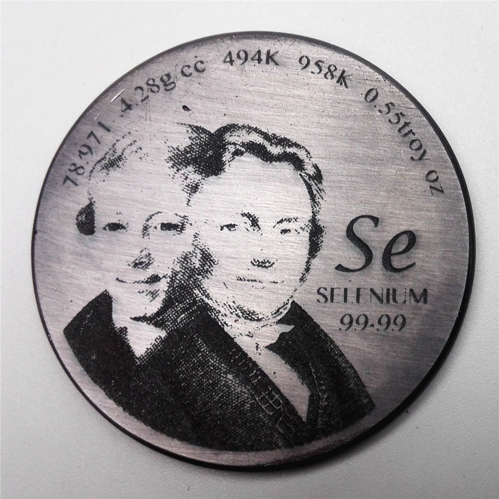 Tribute to Selen Entdecker 3,8 cm 38,1 mm Durchmesser Pure SE Metall Medaille
