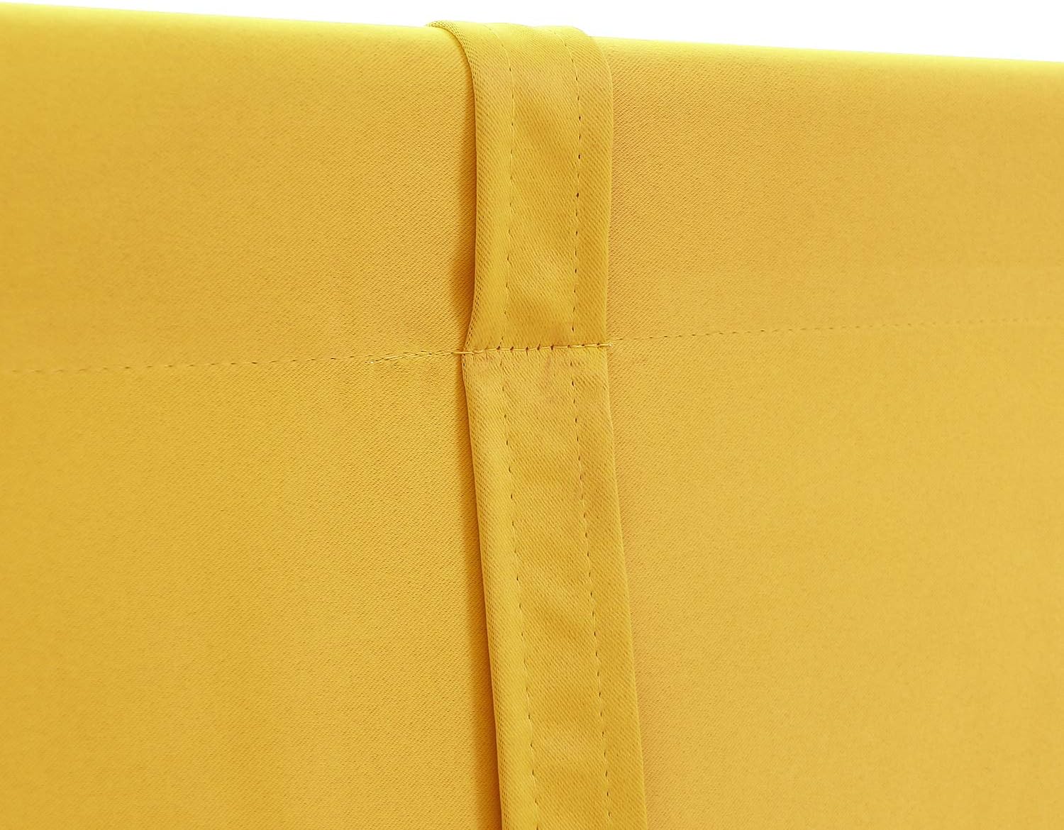 DWCN Tie Up Curtain-Thermal Insulated Room Darkening Blackout Curtains for Livingroom, Bedroom and Dining Room, Yellow, W42 X L45 Inches, 1 Rod Pocket Panel