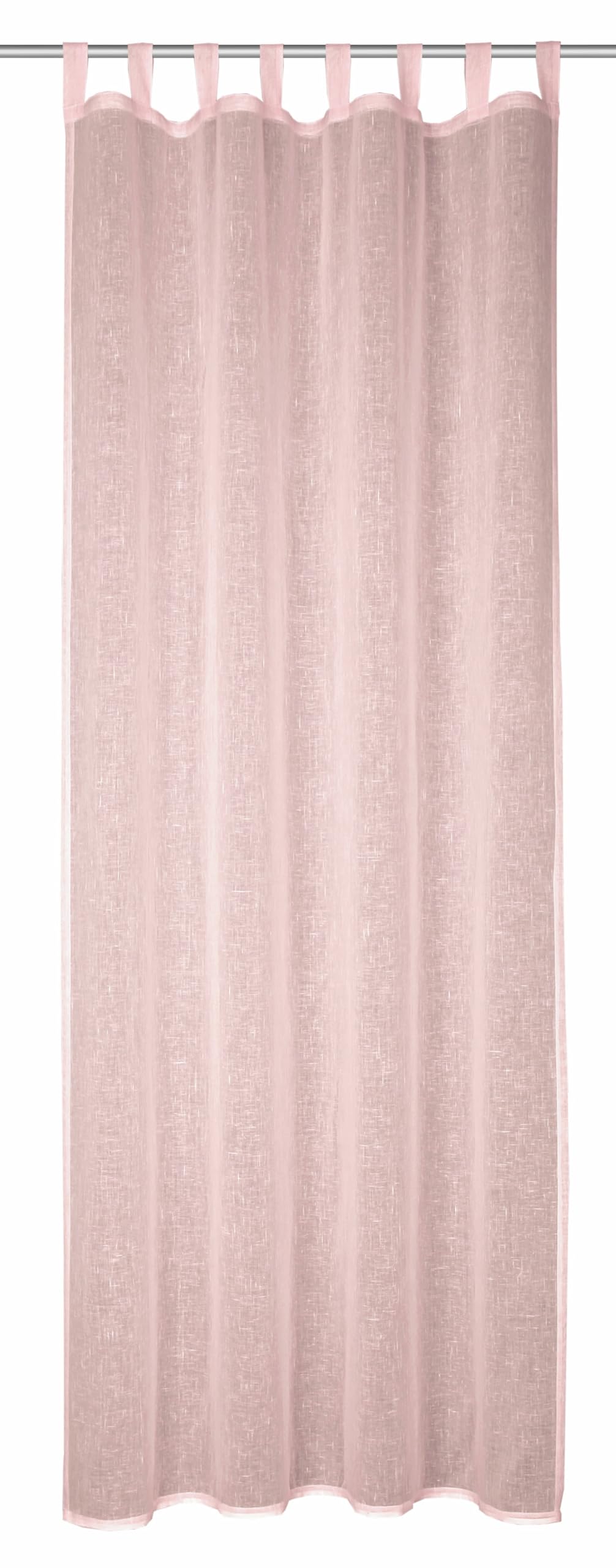 Rideaux translucides opaques rose en lin certifié Oeko-Tex