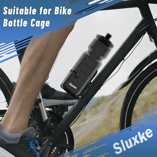 Miniatura 6 de Botella de agua para bicicleta de 24 onzas, paquete de 2, botella deportiva de 24.3 fl oz, ligera, duradera, se adapta a la mayoría de jaulas de