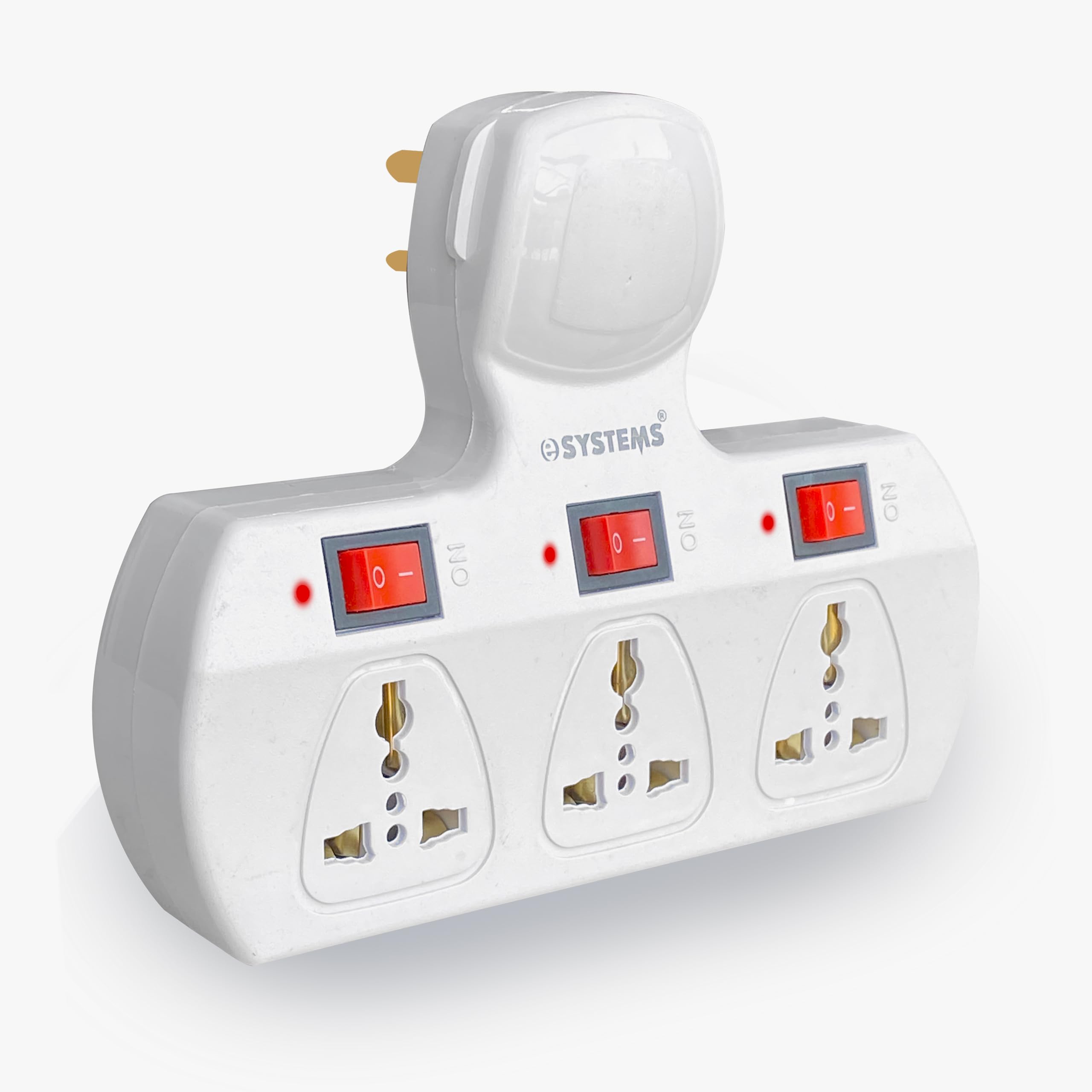 ESYSTEMS Extension Board with 6 Multi Plug Sockets, Individual Switches, Fuse Protection, 3-Pin Indian Standard, White-image-32