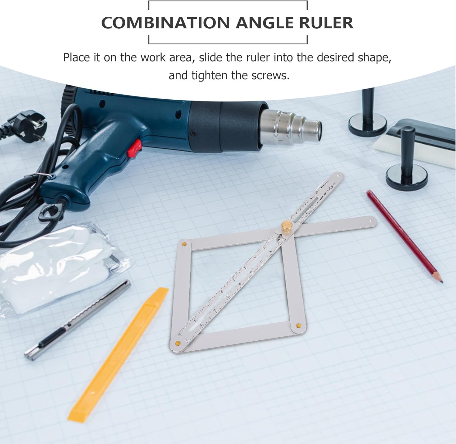 Stainless Steel Corner Angle Finder Protractor Multi-angle Measuring Tool for Woodworking Construction and DIY Projects