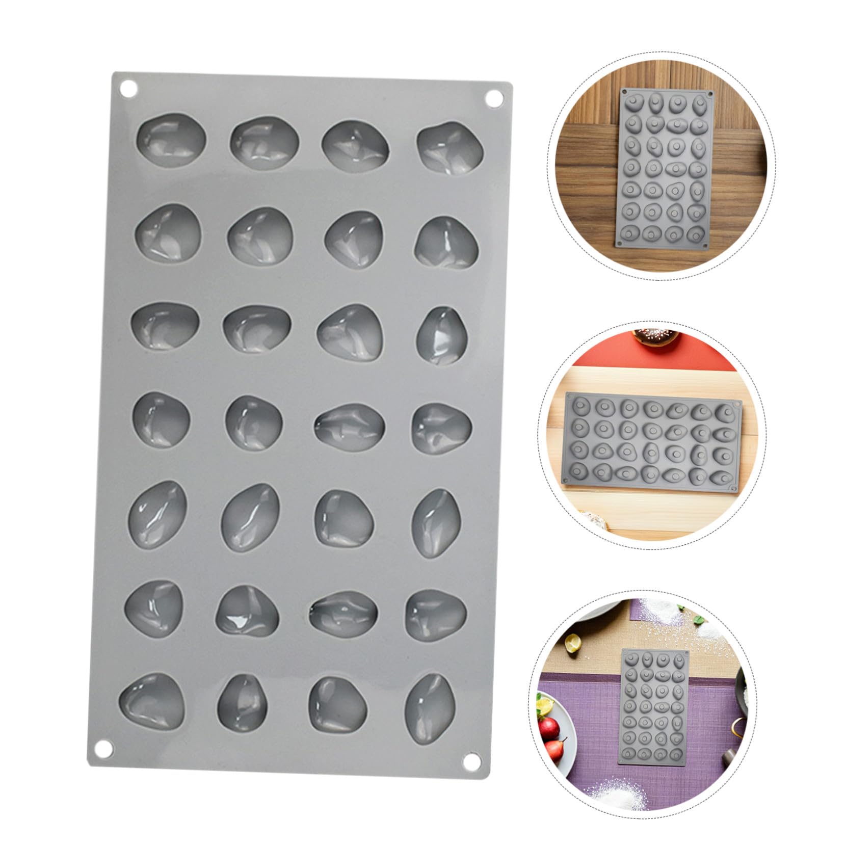 Didiseaon 2 pezzi Stampo Silicone Per Cioccolato E Cubetti Di Ghiaccio Forma Di Pietra Antiaderente Flessibile Per Dolci Gelatine E Snack Creativi Facile Da Pulire E Riutilizzabile