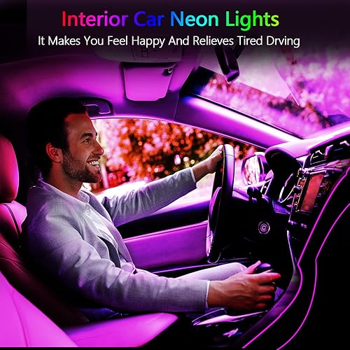 Miniatura 2 de Nueva actualizaciónTira de luces LED para interior de automóvil, aplicación de luz LED RGB para interior de automóvil y control remoto, modo de