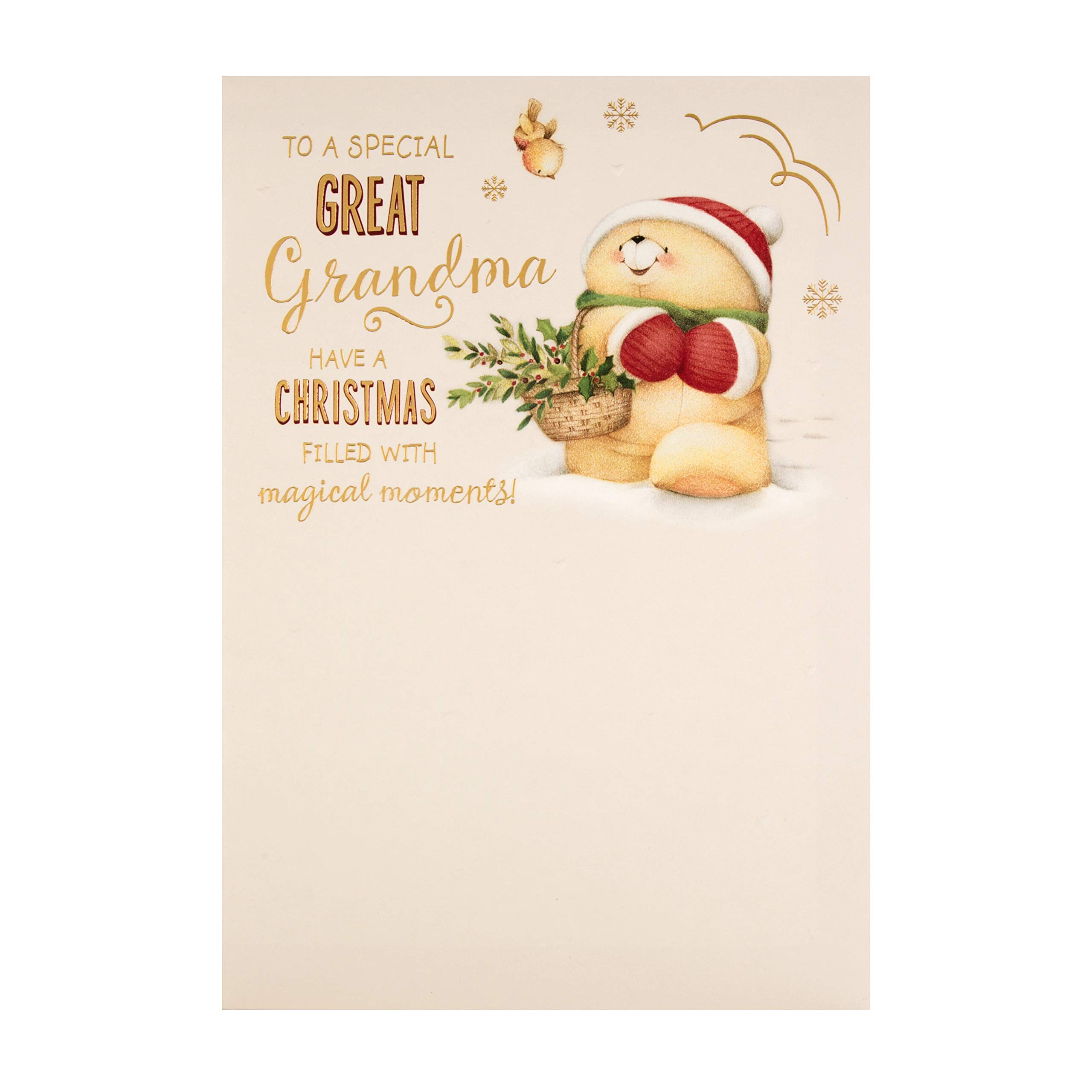 Hallmark Biglietto di Natale per nonni, design tradizionale con coniglio