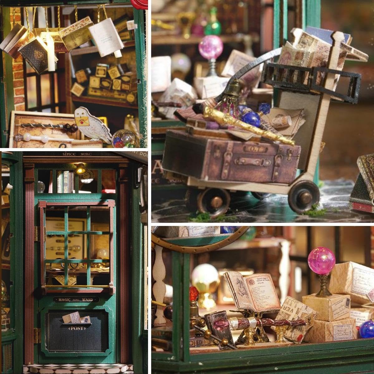Magic Shop, kit fai da te in miniatura per casa delle bambole fai da te, ornamento creativo, casa delle bambole con luce LED, regalo magico per casa