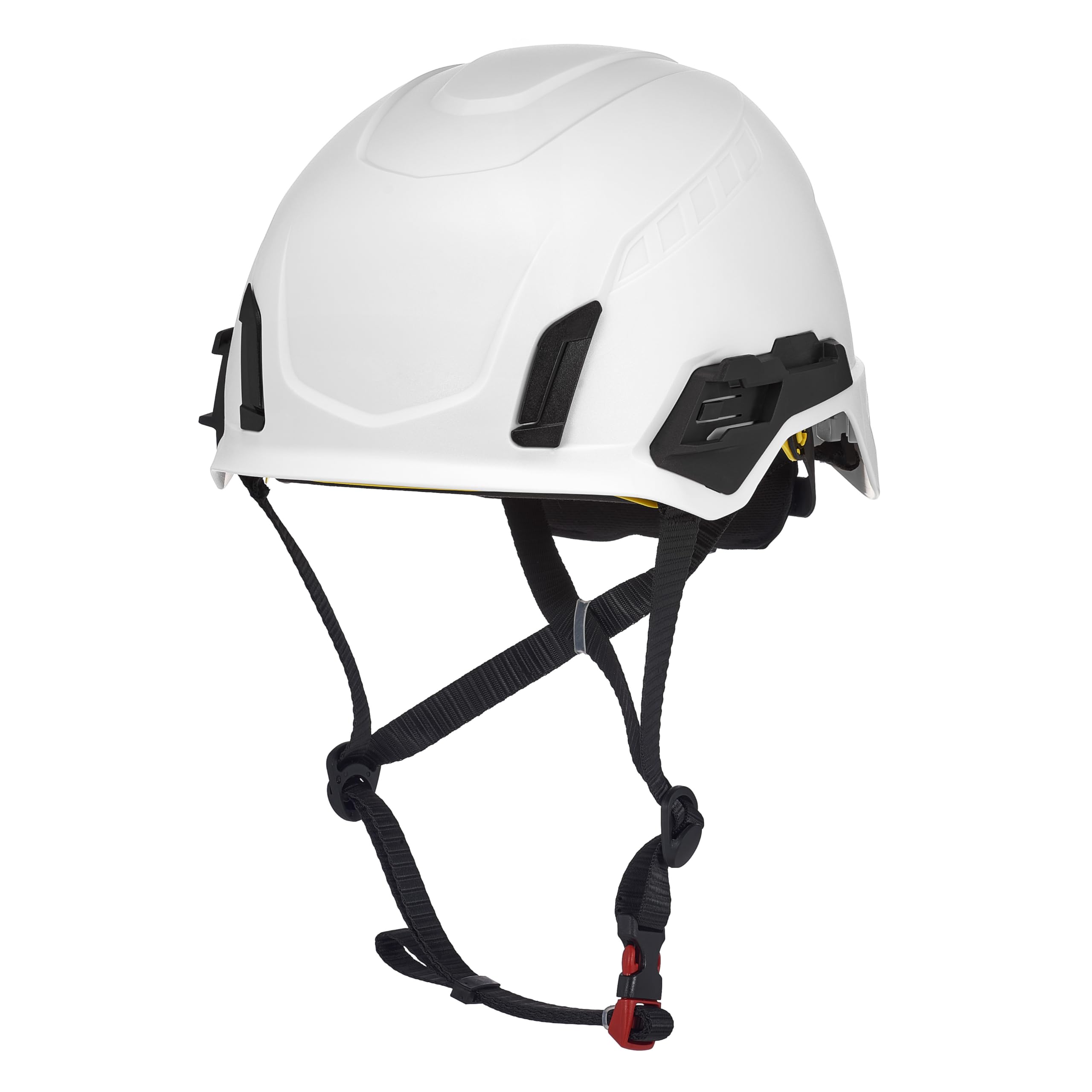 MSA 10242822 V-Gard H2 Pro Safety Helmet with Comfortable Fas-Trac III Ratchet Suspension |Push-Button Accessory Rail and Universal Lighting Clips | MIPS® | Non-Vented, Standard Size in White