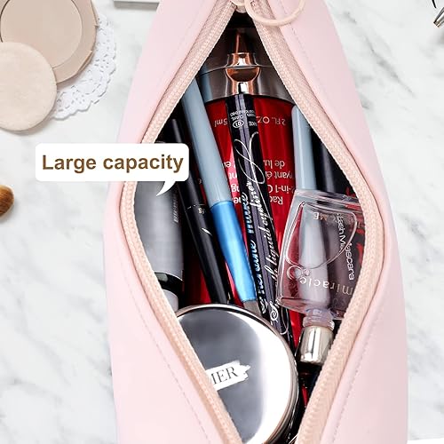 Miniatura 4 de Bolsa organizadora de maquillaje de viaje, pequeña bolsa de cosméticos para bolso, bolsas de cosméticos de piel sintética para mujeres, bolsa de