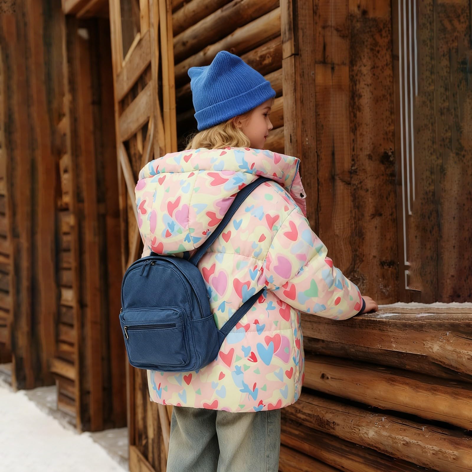 Cappotto invernale per bambini e ragazze, giacca con cappuccio staccabile