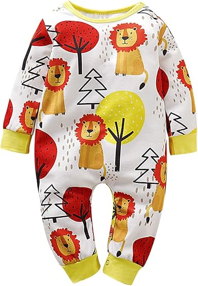 Borlai Body De Manga Larga Para Bebe Recien Nacido Diseno De Arbol De Dibujos Animados Para Bebes De 0 A 18 Meses Amazon Es Ropa