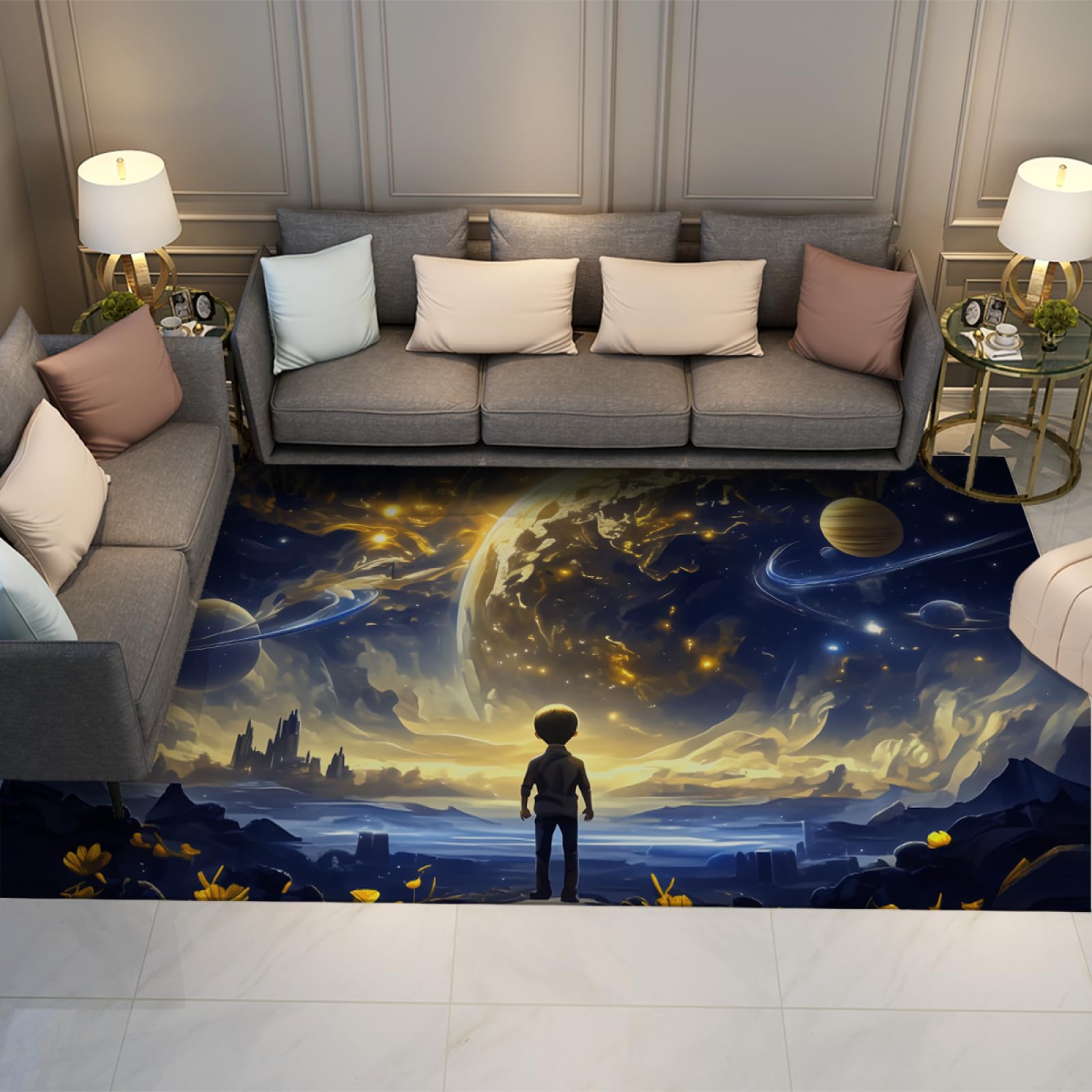 Tapis cyberpunk pour sol froid tapis doux chambre et salon